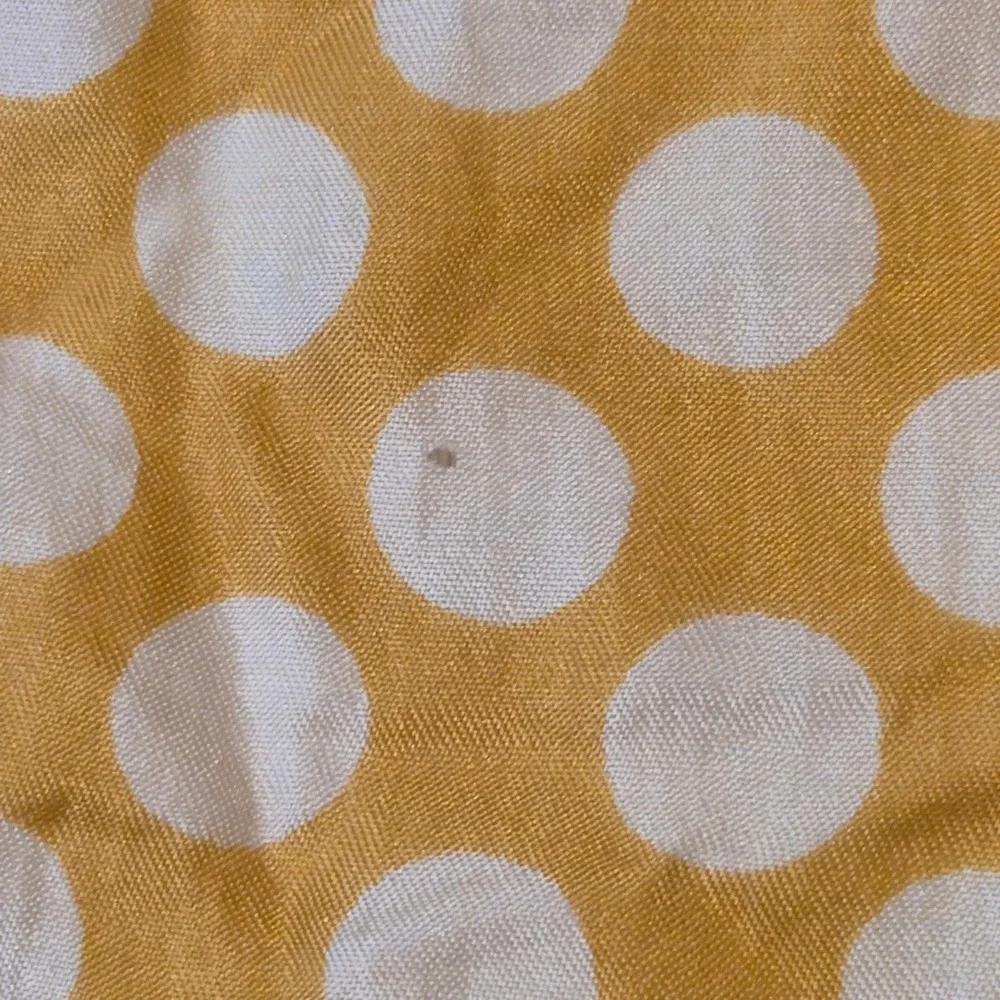 Vintage Mustard Yellow Polka Dot Square Scarf Retro 22x22 Accessory